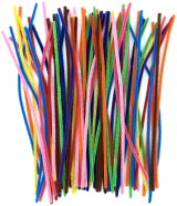 Pipe Cleaners 100 Pcs (10 Colors) – Chenille Stems 6mm x 12 Inch, Bright Assorted DIY Craft Supplies for School Projects and Decorations image