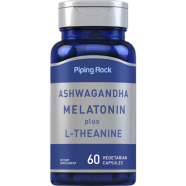 Piping Rock Ashwag and Ha Melatonin Plus Ltheanine 60 Capsules - 840994148025 image