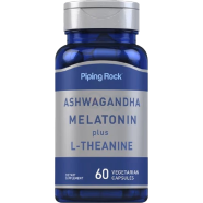 Piping Rock Ashwagandha Melatonin Plus L Theanine Capsules 60Pcs image