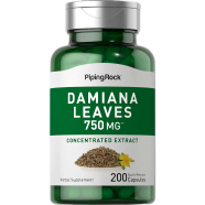 Piping Rock Damiana Leaves 750mg 200 Capsules - X003gs5zib image