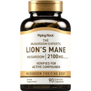 Piping Rock Lion's Mane Mushroom 2100mg 90 Vegetarian Capsules -485282060 image