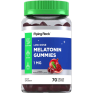 Piping Rock Melatonin Gummies 1 mg – 60 Vegan Gummies image