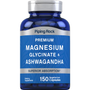 Piping Rock Premium Magnesium Glycinate and Ashwag and Ha 150 Vegetarian Capsules - X003u4fyk5 image