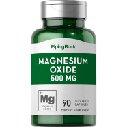 Pipingrock Magnesium Oxide 500mg Quick Release Capsules 90Pcs image