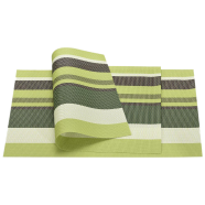 Placemat Insulation Mat Coasters Kitchen Dining Table Mat-6 pcs (Green)