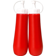 Plastic Sauce and Oil Dispenser Bottle – Squeeze Bottle for Ketchup, Mayonnaise, Oil and More (1 Pair) image