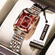 Poedagar 785 Diamond Rectangle Ladies Watch image