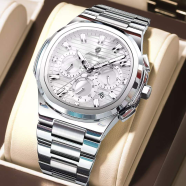 Poedagar 802 Waterproof Stainless Steel Men's Quartz Watch image