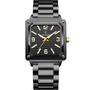 Poedagar 870 Luxury Man Wristwatch Square Quartz Men Watch Waterproof Luminous Stainless Steel Men’s Watches image