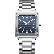 Poedagar 870 Luxury Man Wristwatch Square Quartz Men Watch Waterproof Luminous Stainless Steel Men’s Watches image