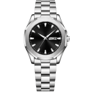 Poedagar 875 Stainless Steel Quartz Fashion Watch Men's For-Silver/Gold image