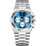 Poedagar 970 New Luxury Man Quartz Watch For Men Waterproof Luminous Date Chronograph Stainless Steel Mens Watches image