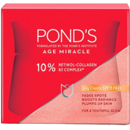 Pond's Age Miracle Day Cream SPF15 PA Plus Plus 50 gm With 10 Percent Retinol Collagen B3 Complex for Youthful Glow Cream image