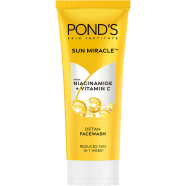 Pond's Detan Face Wash Sun Miracle 100 gm | Tan Removal in Just 7 Days | Contains Vitamin C and Niacinamide | Facewash for All Skin Types | India image
