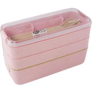 Portable 3-Compartment Tiffin Box Lunch Box (Multicolor) image