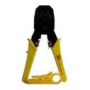 Portable Ethernet Network Wire Cable Crimper Yellow Crimping Pliers Hand Tool Punch Cutting Stripper_Bosi Crimper Tools BS- D3468 image