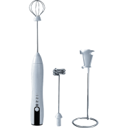 Portable Handheld Coffee Mixer Frother - White image
