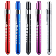 Portable LED Flashlight Work Light Medical First Aid Pen Light Torch Lamp With Pupil Gauge Measurements Doctor Nurse Diagnosis image