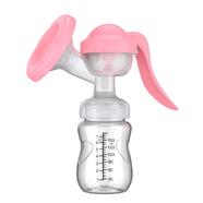 Portable Manual Breast Feeding Pump Set Pink Color image