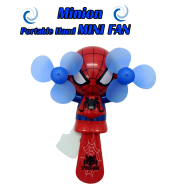 Portable Manual Hand Crank Mini Fan Without Battery Useful While Travelling, Exercising, Outdoor Activities And Power Cuts (handfan_double_Spider man) Spider Man image