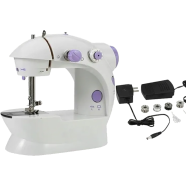Portable Mini Sewing Machine with Foot Pedal and Adapter - White image