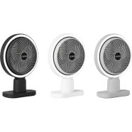 Portable Wireless Mini Fan with Night Light 120 Degree Rotation | USB Rechargeable Quiet Desktop Fan image