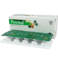 Povital 100 mg Plus 200 mg Plus 200 mg 10's Strip Tablet icon