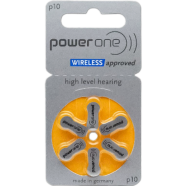 PowerOne ACCU Plus P10 Hearing Aid Battery, 6 Batteries Each Pack - Battery - Battery image