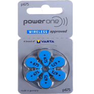 Power One Hearing Aid Batteries, 1.45V - Set of 6 VARTA, p675 image