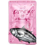 Pramy Cat Pouch Food BEAUTY - Tuna Meat Topping Chicken Meat in Gravy For All Age Cats 70gm | Cat Wet Food image