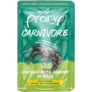 Pramy Cat Pouch Food Carnivore - Chicken with Shrimp in Jelly For All Age Cats 70gm | Cat Wet Food image