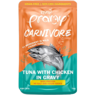Pramy Cat Pouch Food Carnivore - Tuna with Chicken in Gravy For All Age Cats 70gm | Cat Wet Food image