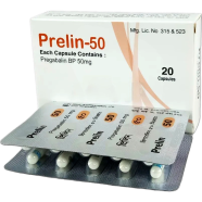Prelin 50 mg Capsule 10's Strip image
