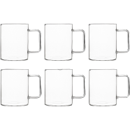 Premium Borosilicate Glass Cup Set 220ml 6 Pcs image