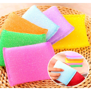 Premium China Dish Wash Scrubber Mix Color 4pcs Bundle image