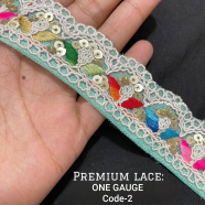 Premium Embroidered Sequence Fancy Lace For Saree And Dress image