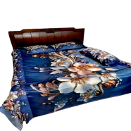 Premium King Size 3d Design Bed Sheet With 2 Pillow Cover And 1 Side Pillow Cover image