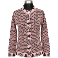 Premium Quality Free Size Short Cardigan Button-Down Knit Sweater For Ladies image