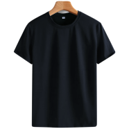 Premium Quality Men’s Lycra Cotton Black T-shirt ST 01 image