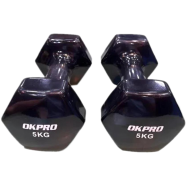 Premium Quality OK PRO 5Kg Vinyl 1 Pair - Black image