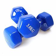 Premium Quality Vinyl Dumbbell 3 kg-1pcs (Any Colour). image