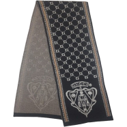 Premium Quality woolen Muffler For Men's and Women's - Black icon