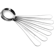 Premium Stainless Steel Round Soup Spoon Set 6Pcs image