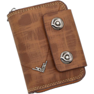 Premium Unisex Wallet with Dual Snap Button – Stylish and Compact Card Holder for Men and Women image