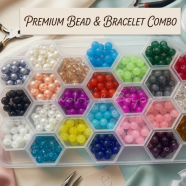Premium glass Beads Combo Pack 480piece For Diy Jewelry image