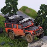 Preorder Diecast 1:64 – Land Rover Defender 110 Metal Orange Sub Dirty Version By MASTER image