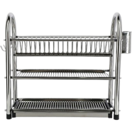 Prestige Dish Drying Rack Stainless Steel Sus 304 Food Grade 3 Tier 20 Plate image