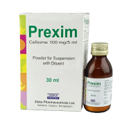 Prexim 100 mg/5 ml Powder for Suspension 30 ml bottle image