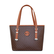 Printed Tote Handbag - MKPT01 (Chocolate) image