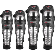 Pro Biker V1 Stainless Steel Outdoor Racing Knee And Elbow Guard For Motorcycle Cycling Skating (4Pcs) image